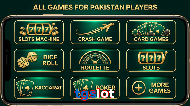 Main screen of Tgslot games page for PK players